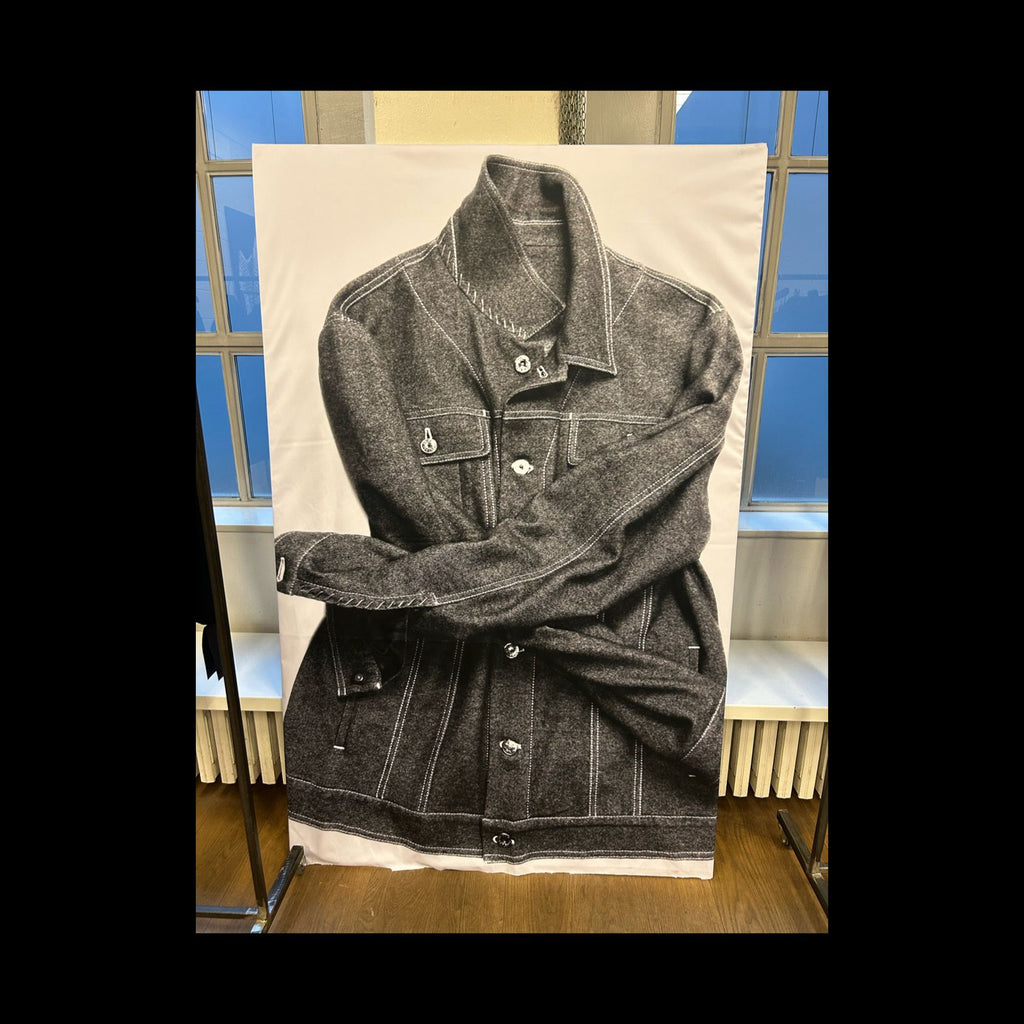 カシミアストレッチデニムジャケット