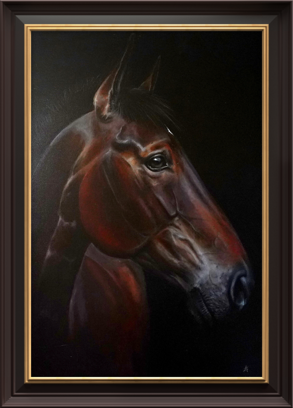 Original Hand-painted Lifesize Portrait Headshot Acrylic Medium