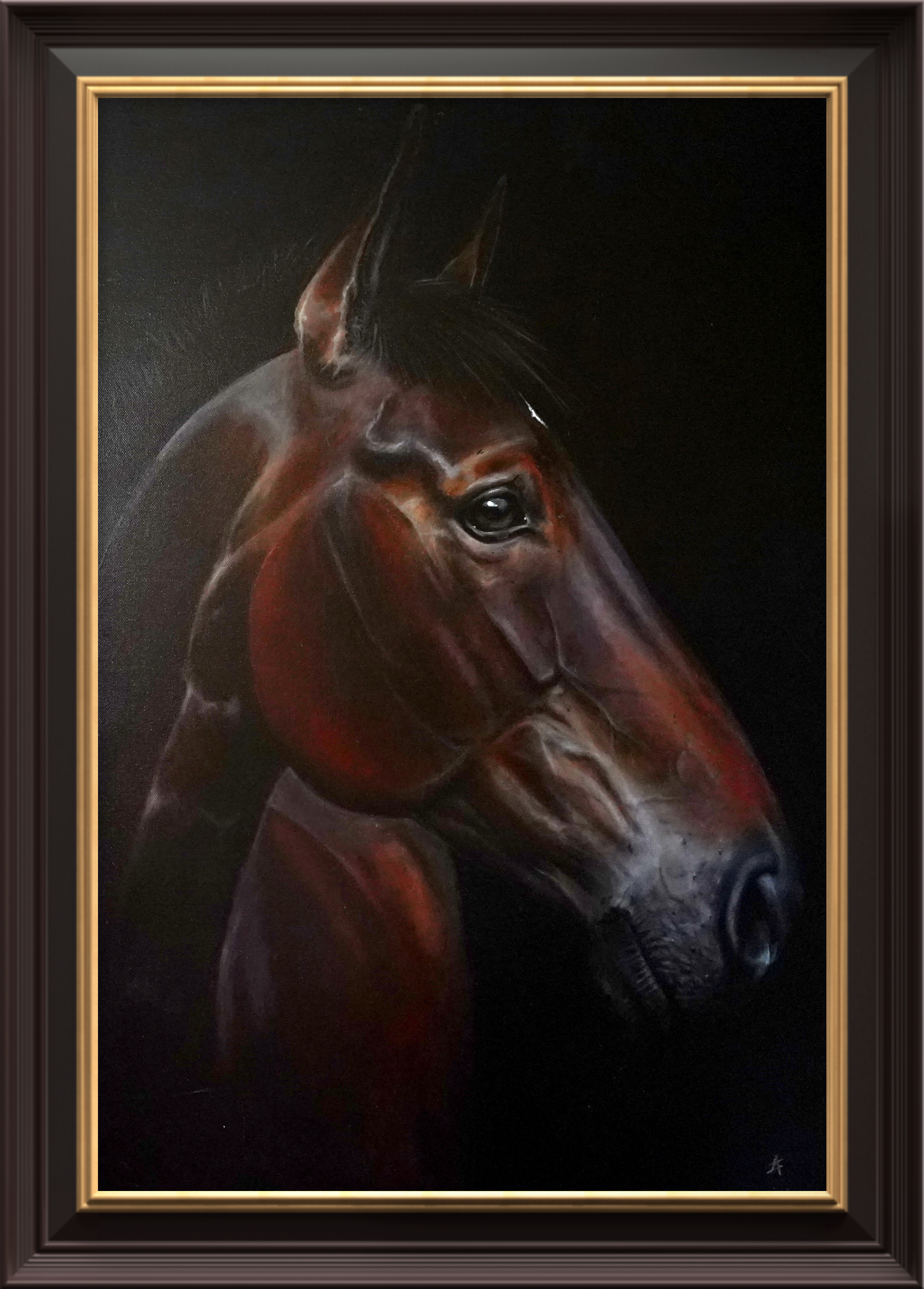 Original Hand-painted Lifesize Portrait Headshot Acrylic Medium
