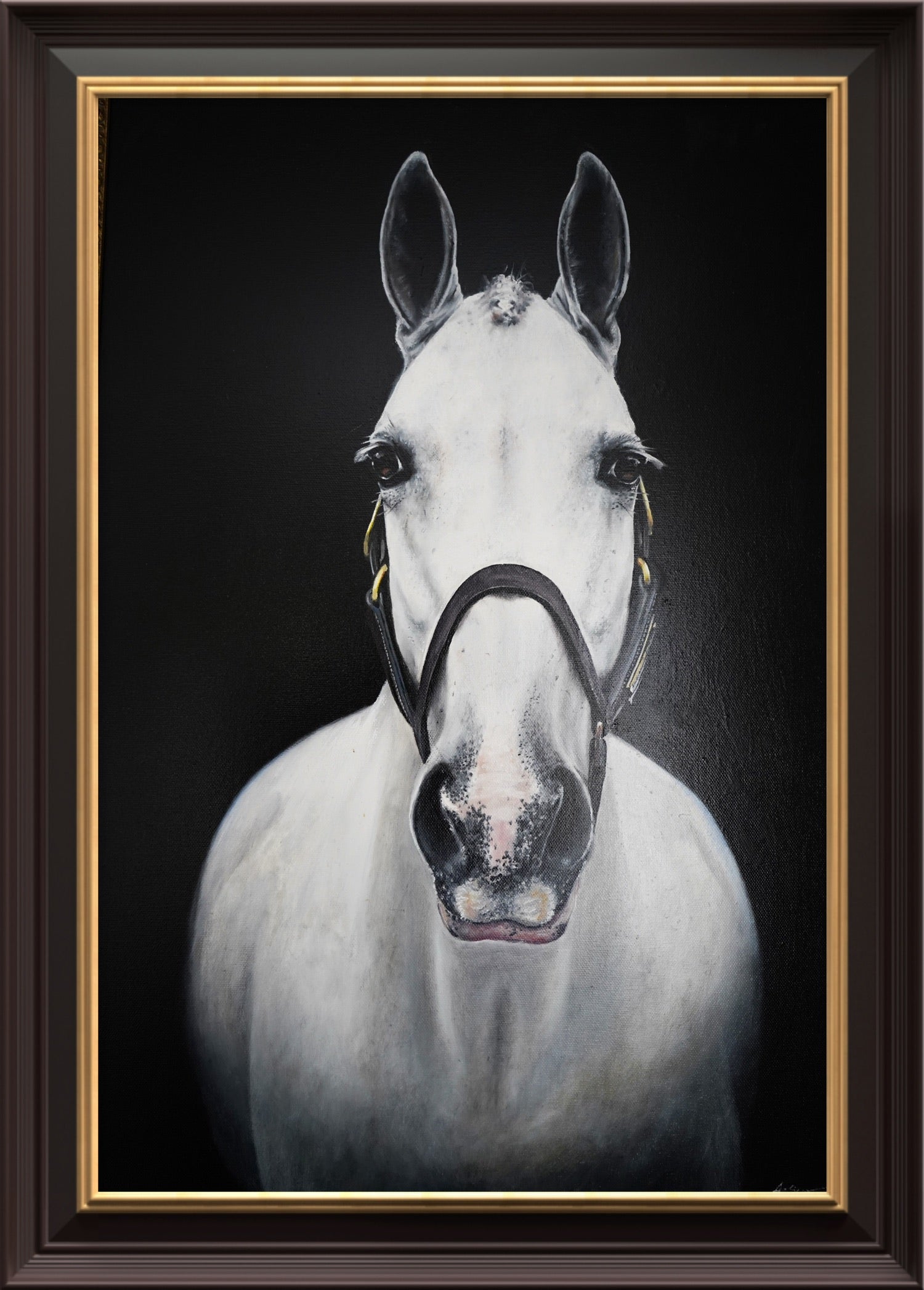 Original Hand-painted Lifesize Portrait Headshot Acrylic Medium