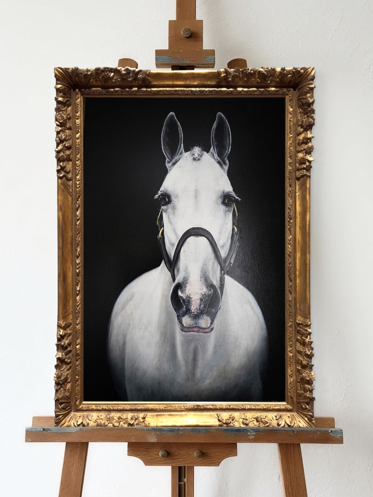 24" x 36" Original Hand-painted Lifesize Portrait Headshot Acrylic Medium