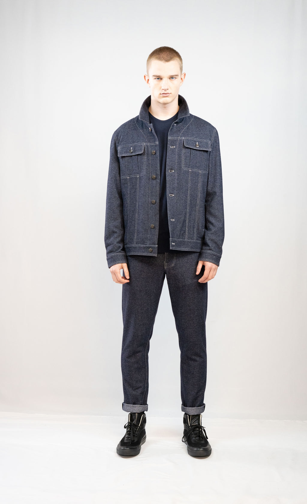 カシミアストレッチデニムジーンズ