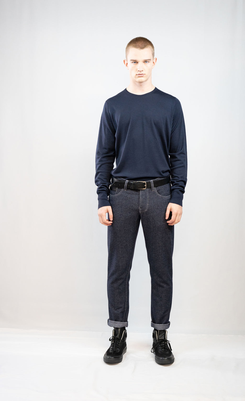 カシミアストレッチデニムジーンズ