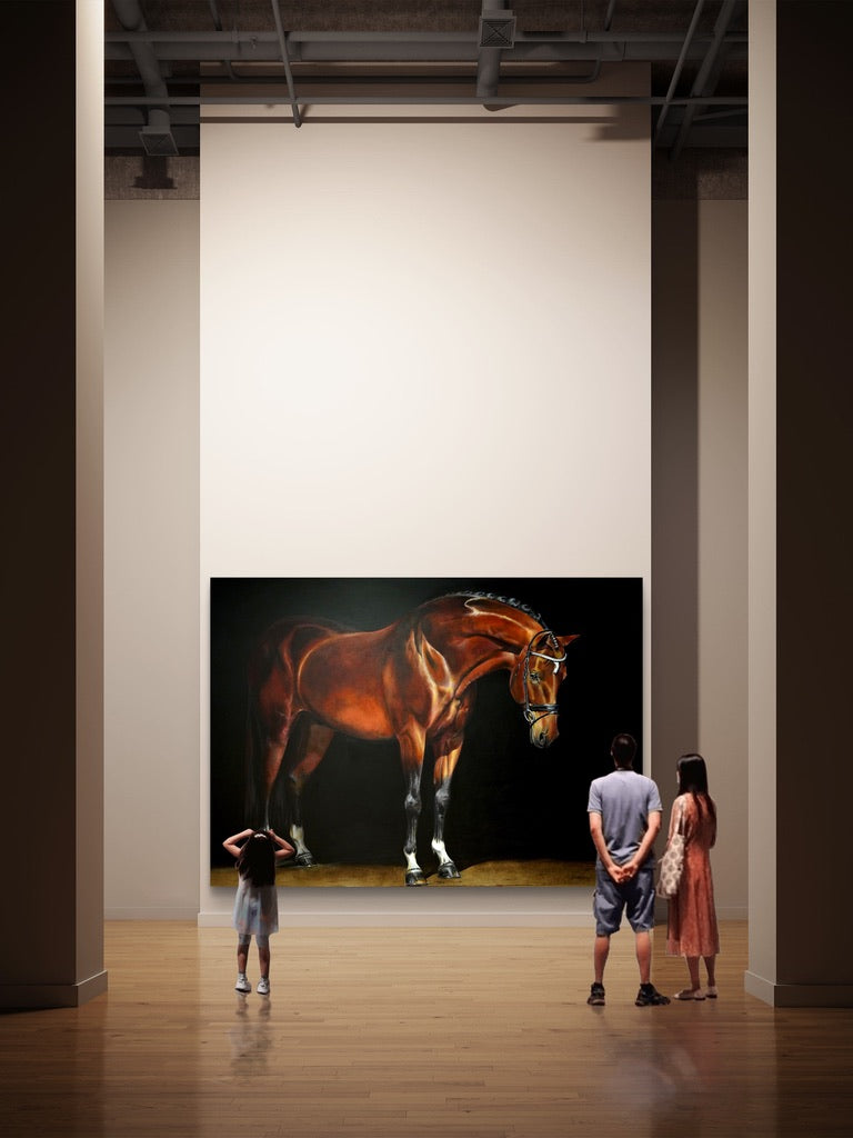 120" x 180"Original Hand painted Lifesize Portrait side view Acrylic Medium