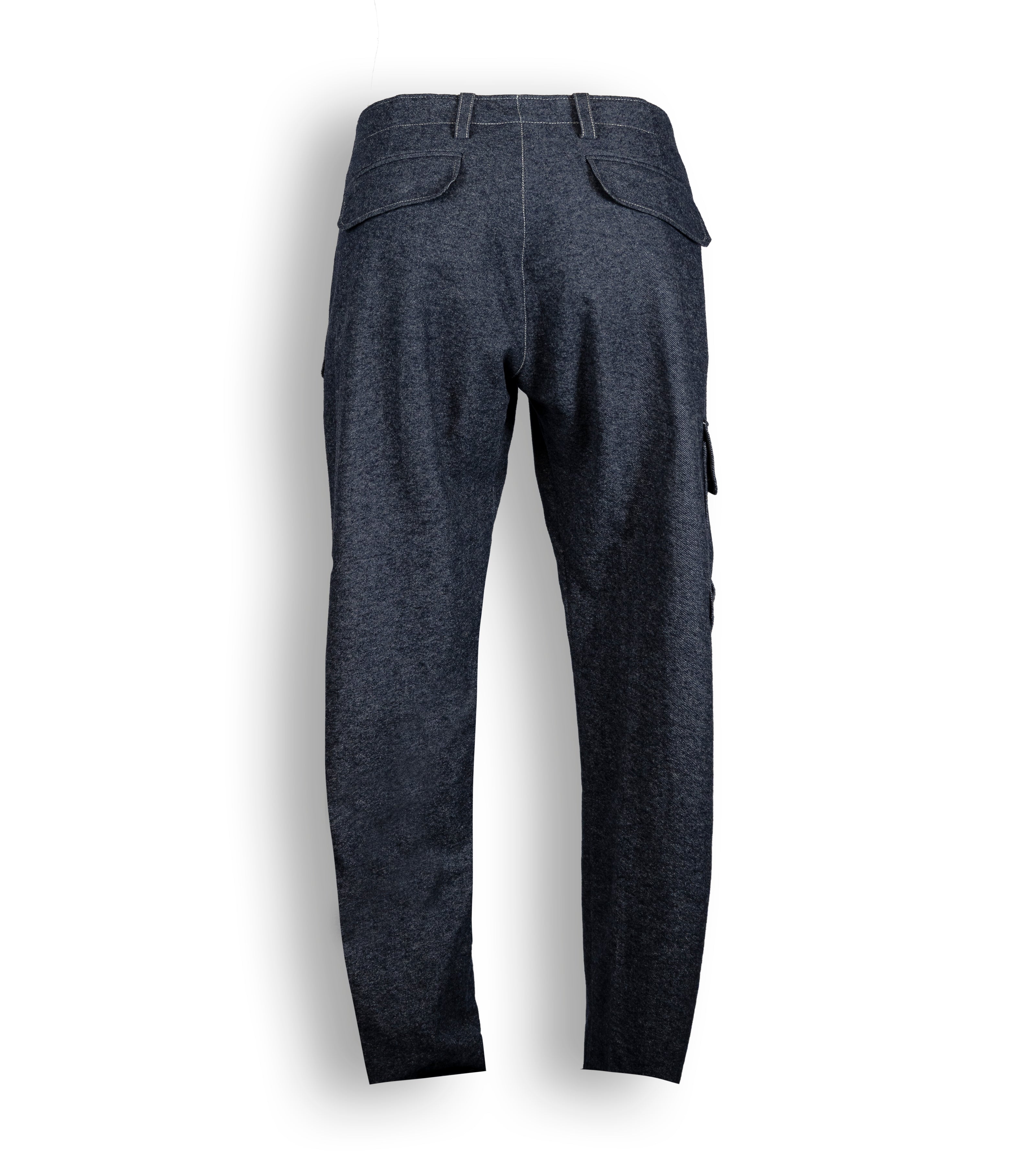 カシミアストレッチデニムカーゴパンツ