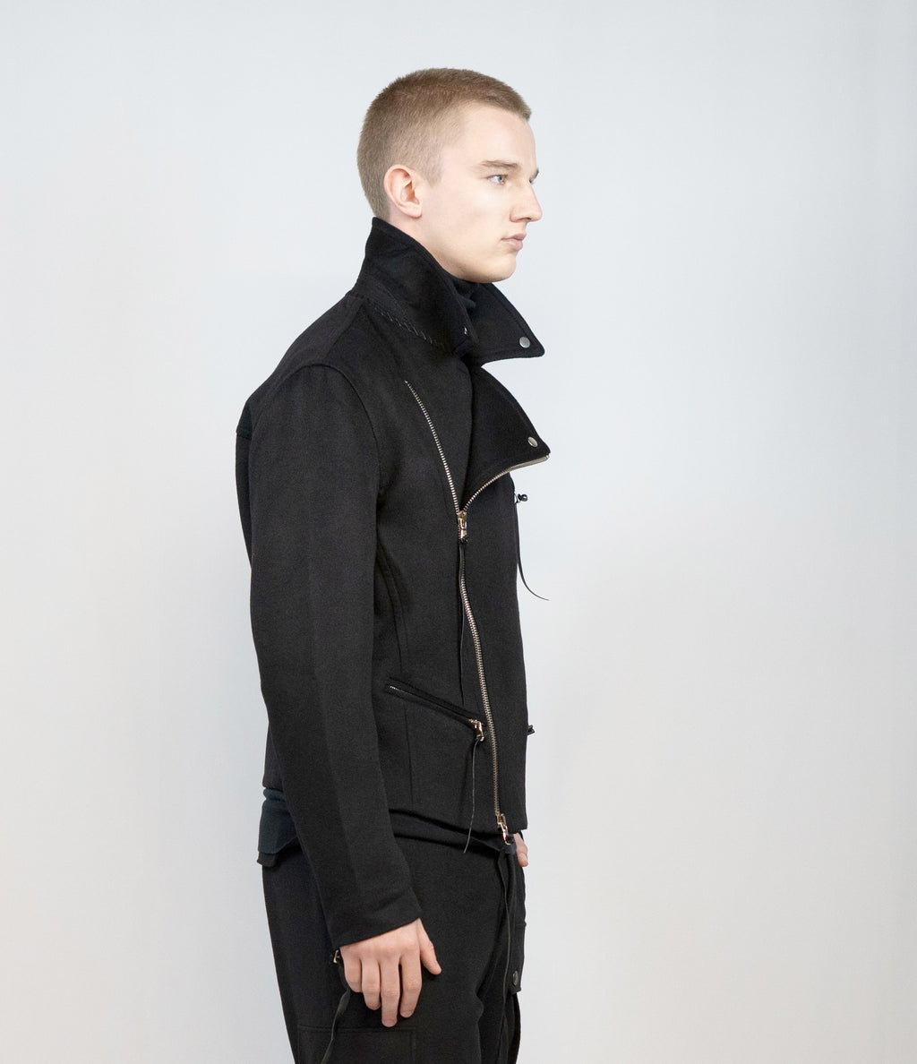 カシミアストレッチバイカージャケット