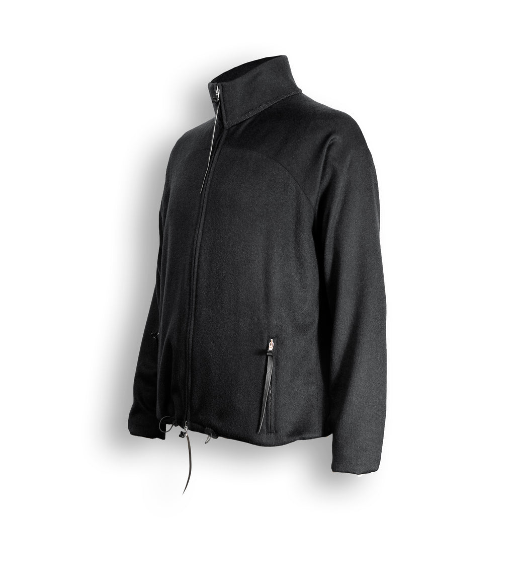 TOP DA CICLISMO IN CASHMERE ELASTICIZZATO NERO