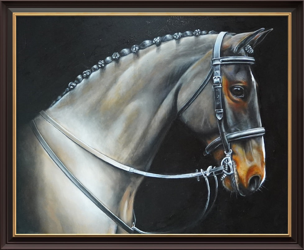 Original Hand-painted Lifesize Portrait Headshot Acrylic Medium