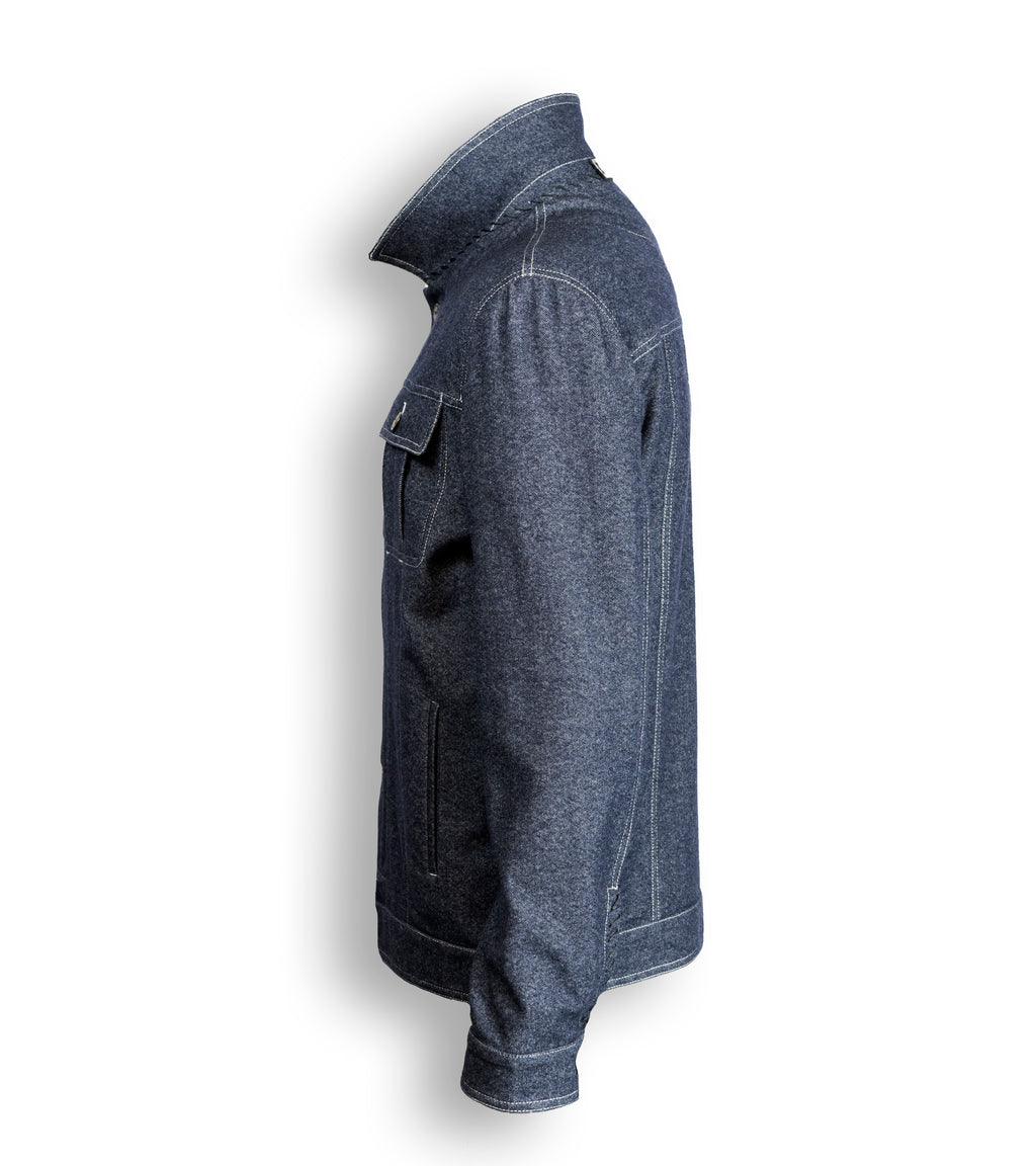 カシミアストレッチデニムジャケット