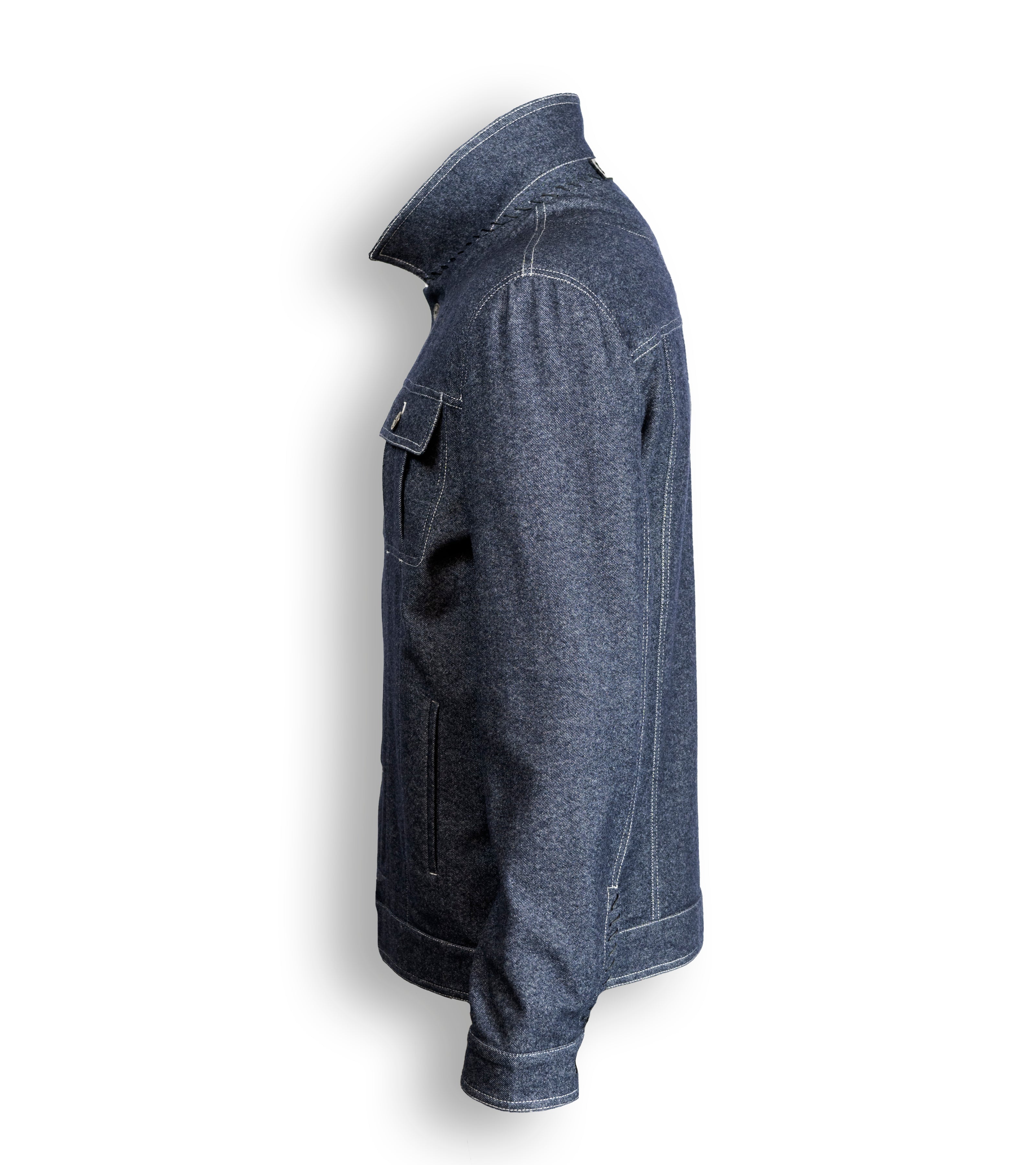 カシミアストレッチデニムジャケット