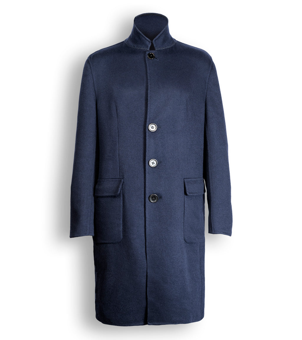 CAPPOTTO DOUBLEFACE IN CASHMERE STRETCH NAVY
