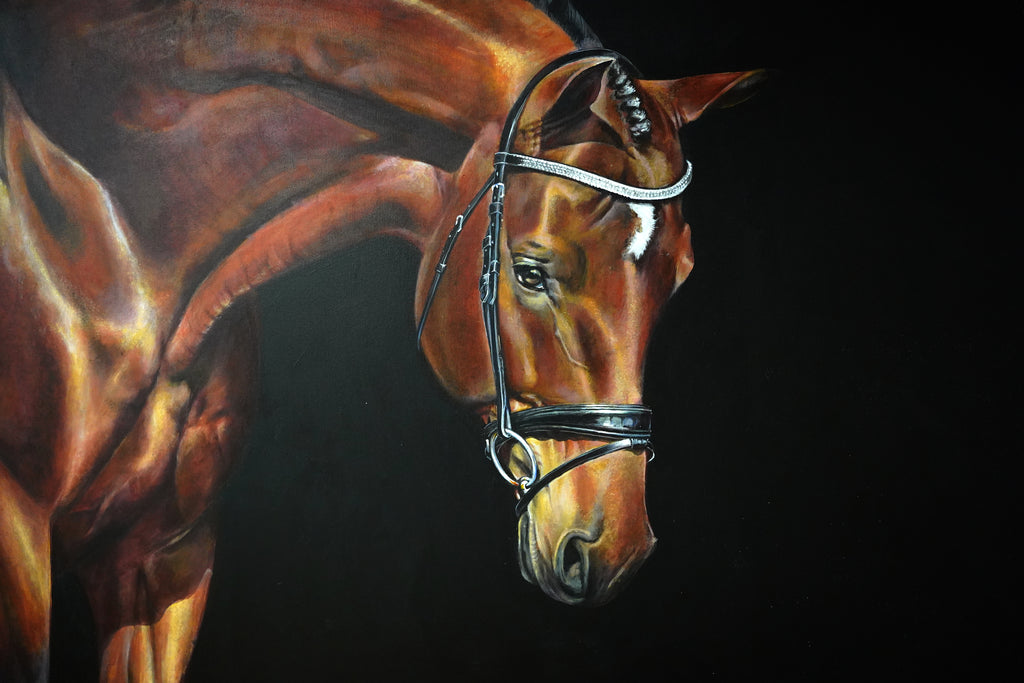 Original Hand painted Lifesize Portrait side view Acrylic Medium