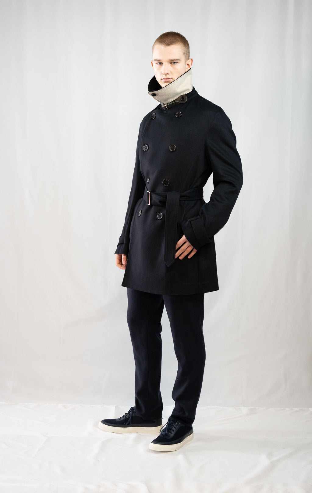 カシミアストレッチトレンチコート