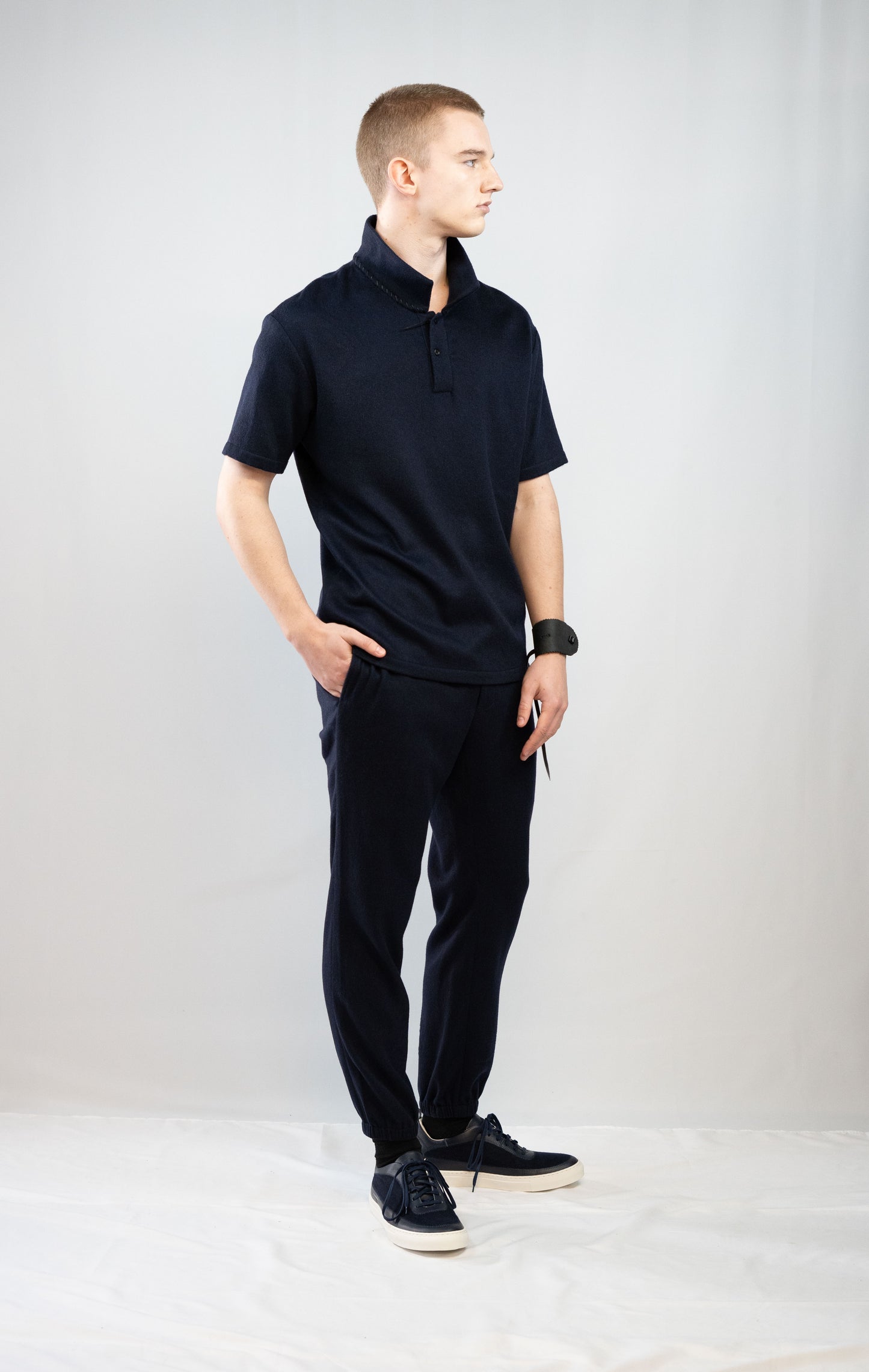 MERLIN POLO short sleeve navy