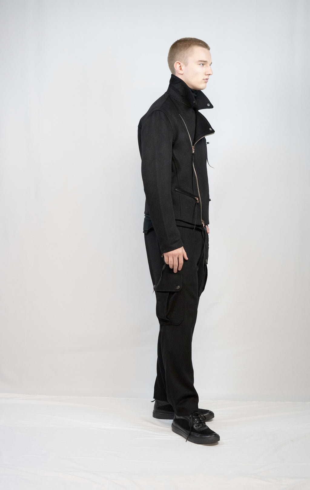 カシミアストレッチバイカージャケット