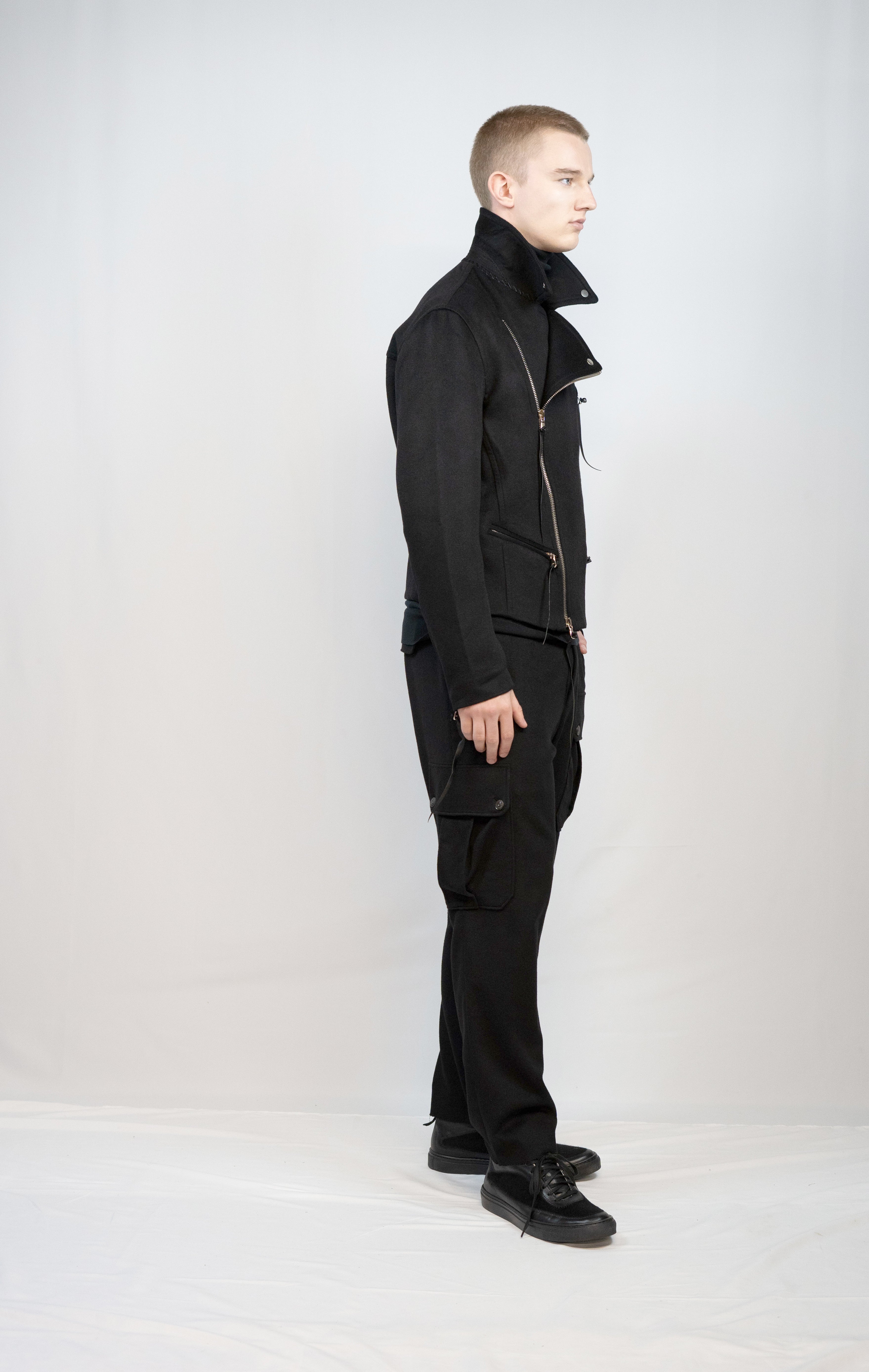 カシミアストレッチバイカージャケット