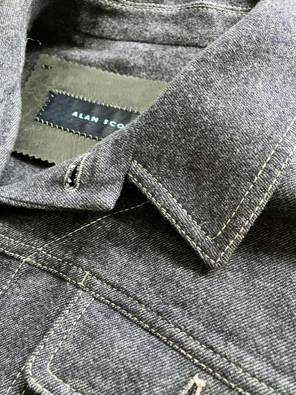 カシミアストレッチデニムジャケット