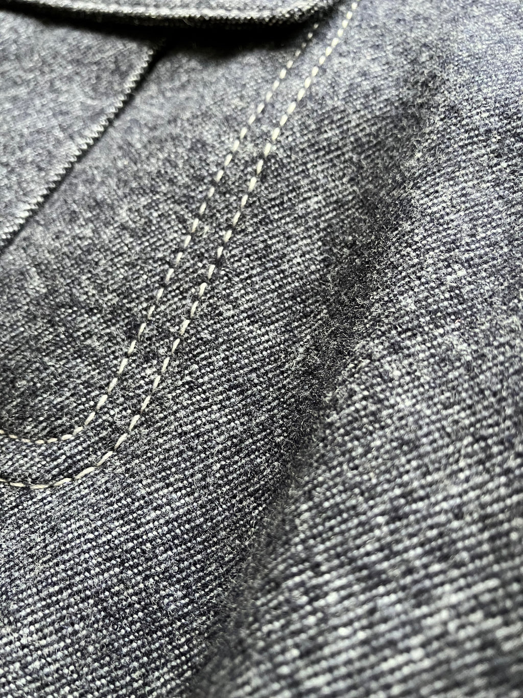 カシミアストレッチデニムジャケット