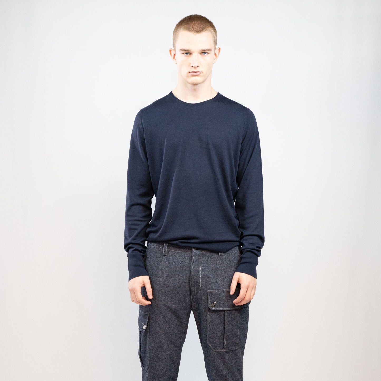 KESTREL KNIT CREW navy