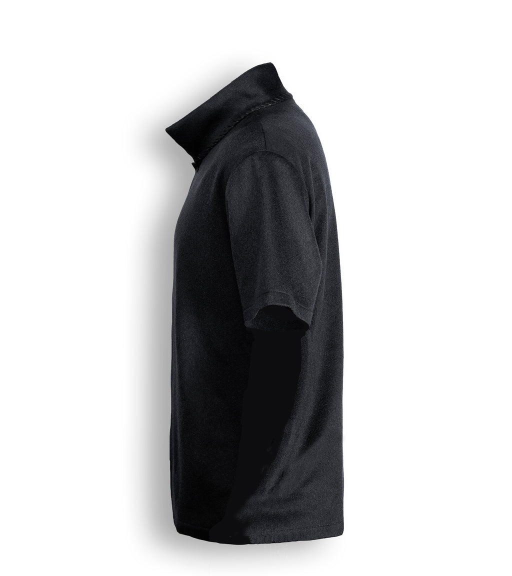 カシミア ストレッチ ポロシャツ SS ブラック