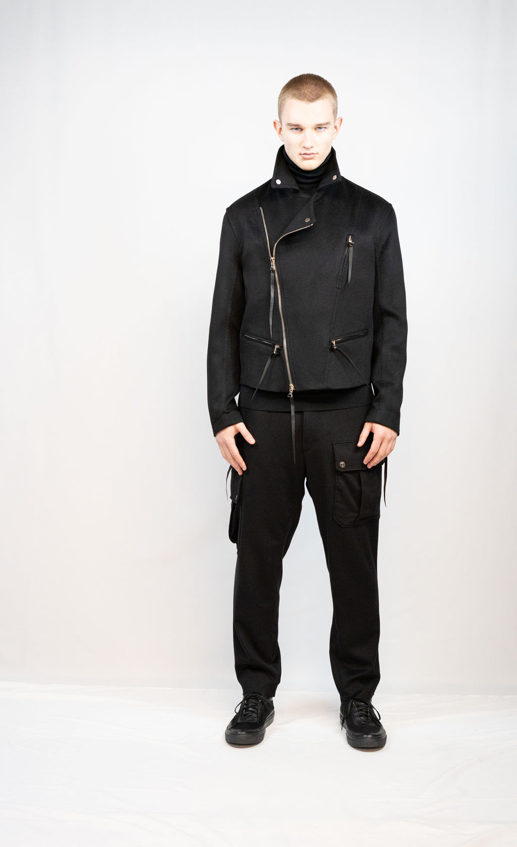 カシミアストレッチバイカージャケット