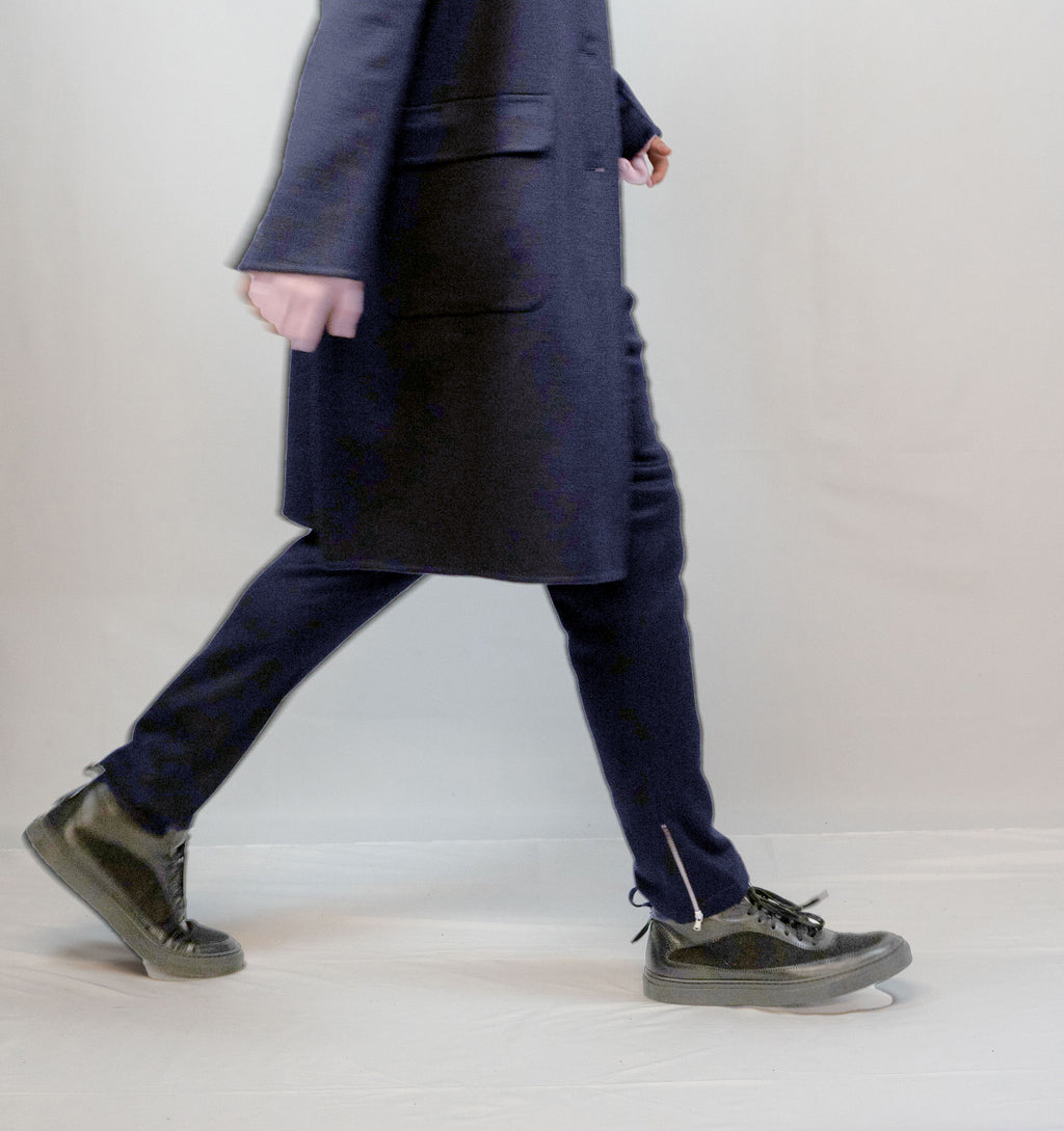 CAPPOTTO DOUBLEFACE IN CASHMERE STRETCH NAVY